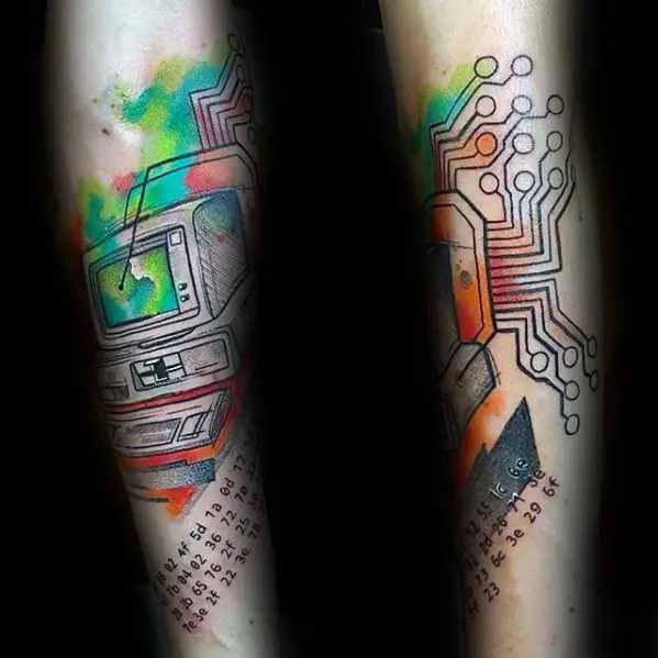 circuit board sleeve tattoo