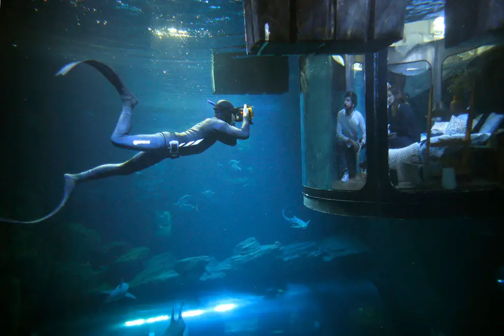 First Underwater Bedroom Where Guests Are Surrounded By