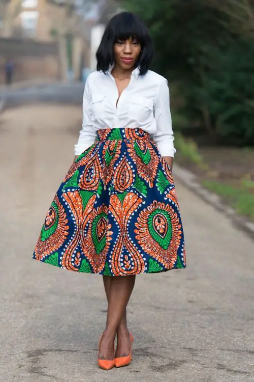 African print clearance skirts and tops