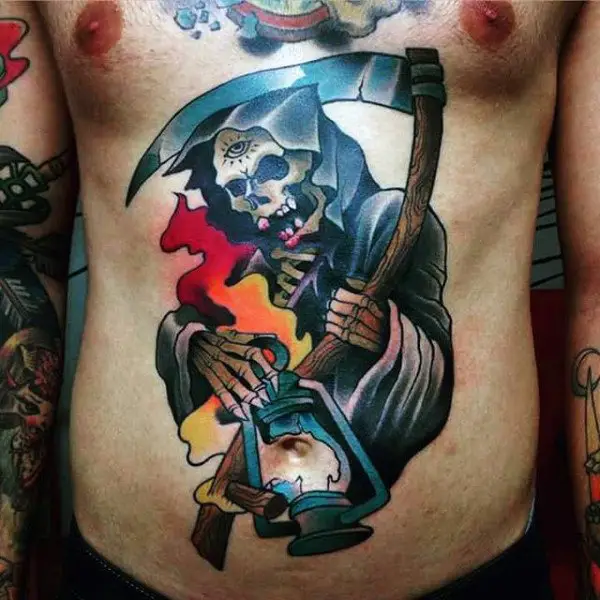 color-grim-reaper-guys-tattoo-on-the-stomach-with-broken-latern