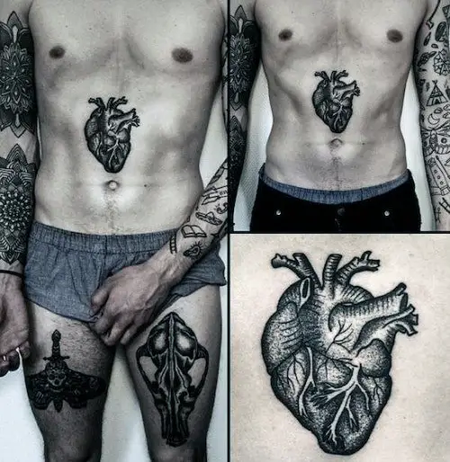 cool-center-of-stomach-heart-tattoo-on-man