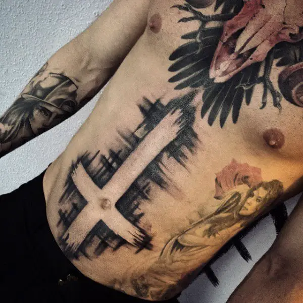 cross-male-tattoos-for-stomach