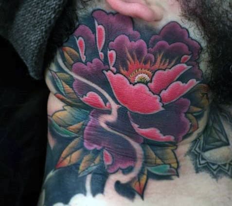 mens-neck-flower-tattoo