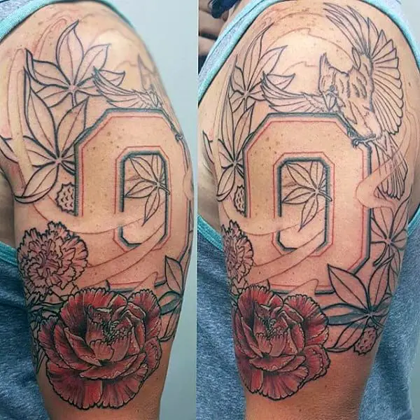 ohio-state-flower-tattoo-for-men