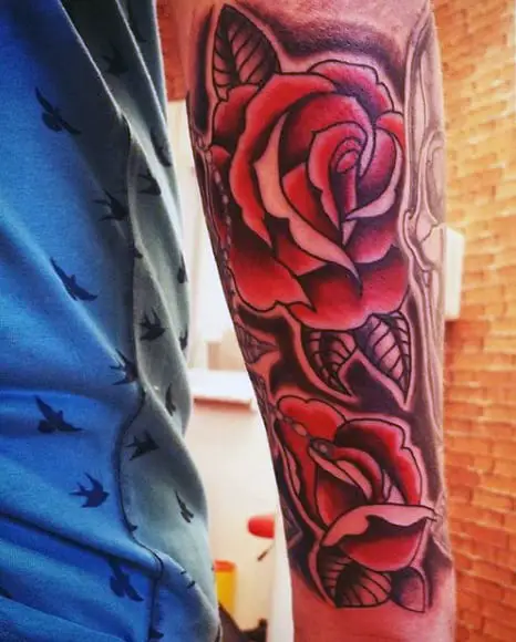 FULL SLEEVE ARM TEMPORARY TATTOO 034TIMELESS034 CLOCK FACE ROSES  MENS WOMENS  eBay