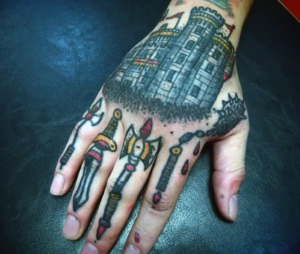 18 Uncompromising Old School Tattoos For Your Hand  Tattoodo