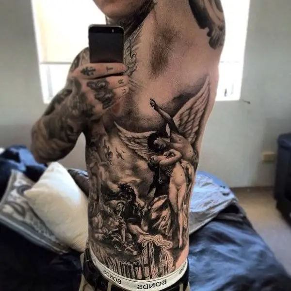 Top 40 Best Rib Tattoos For Men