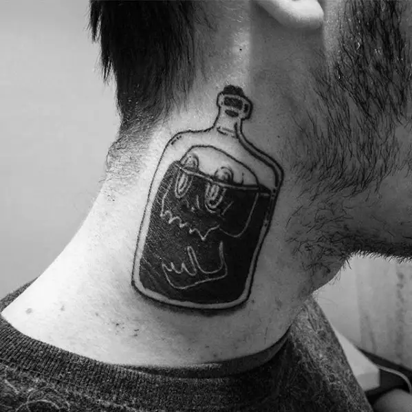 skull-inside-bottle-mens-black-ink-neck-traditional-tattoo