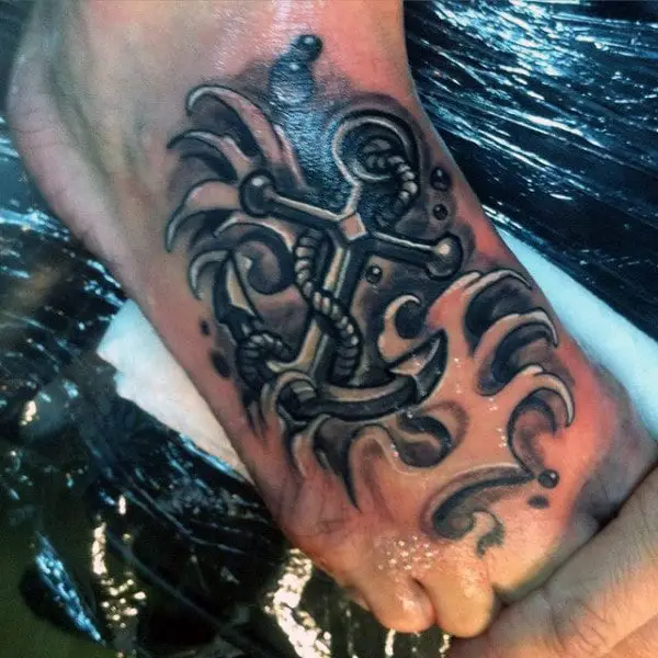anchor-with-twisted-rope-tattoo-on-foot-for-men