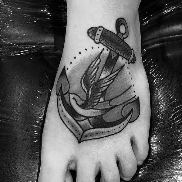 Anchor Tattoo Design For Feet Tattoo Foot Butterfly  Imágenes españoles