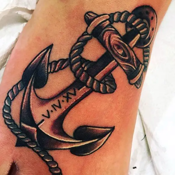 males-foot-lovely-anchor-tattoo