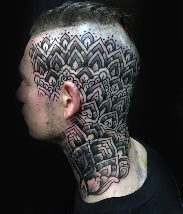 awesome-guys-geometric-flower-head-tattoo