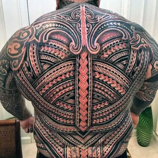 badass-mens-polynesian-tribal-3d-back-tattoos