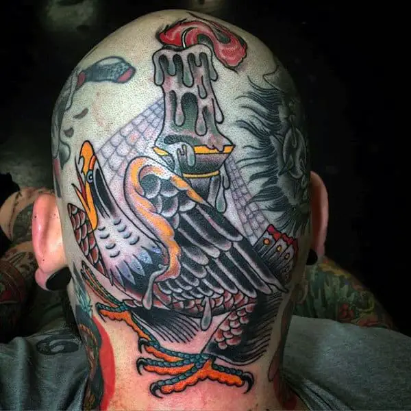 candle-with-bald-eagle-old-school-guys-head-tattoo-ideas