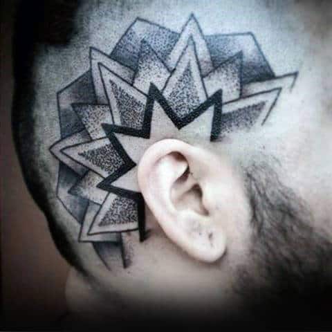 dotwork-guys-star-head-tattoo-by-ear