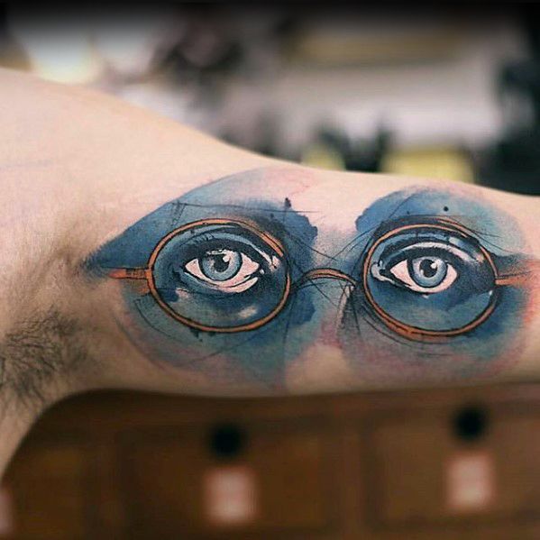 inner-arm-bicep-glasses-with-eyes-watercolor-male-small-unique-tattoos