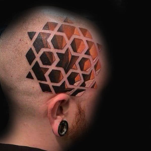 man-with-geometric-star-3d-head-tattoo-design