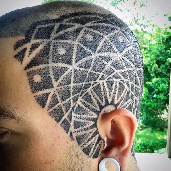 mens-dotwork-geometic-head-tattoo-design-ideas