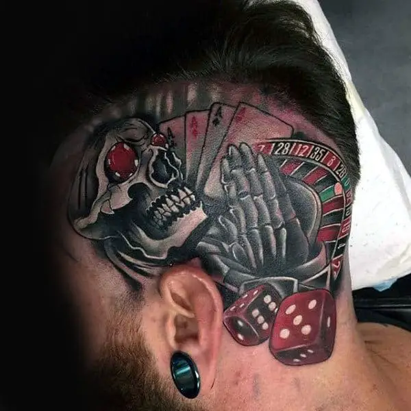 skeleton-praying-with-dice-mens-head-tattoo