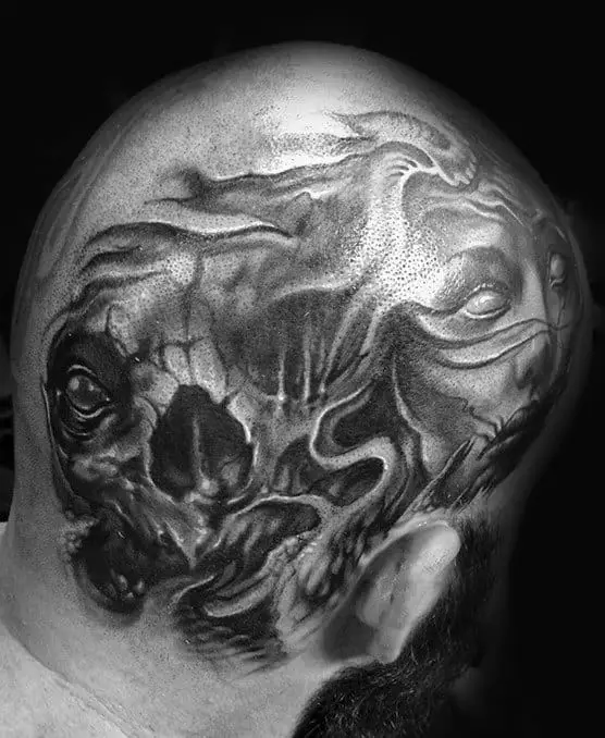 skull-with-female-portrait-guys-head-tattoos