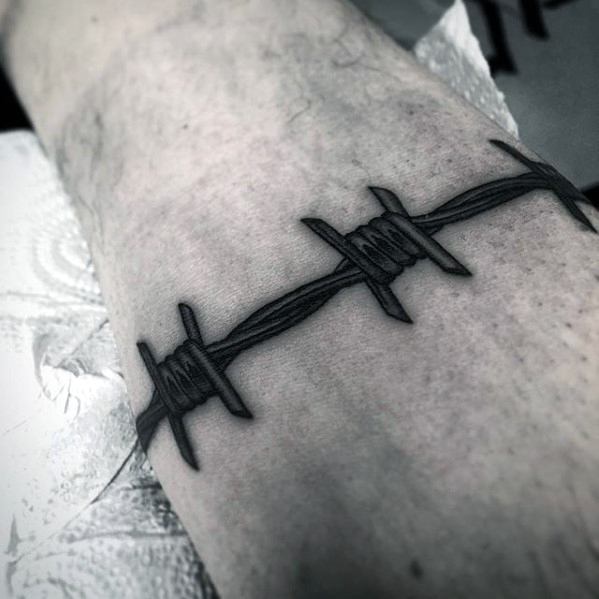 small-unique-mens-barb-wire-band-tattoo-designs