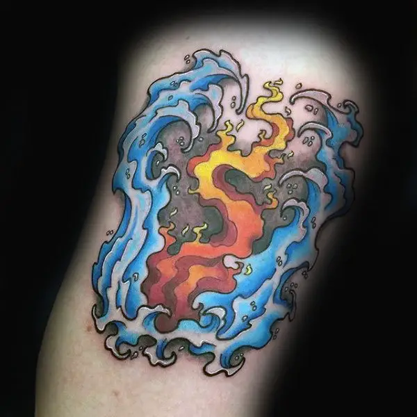 Healed Horse on Fire by Bryan Volta  Demon Leg Tattoo  New York NY  r tattoos