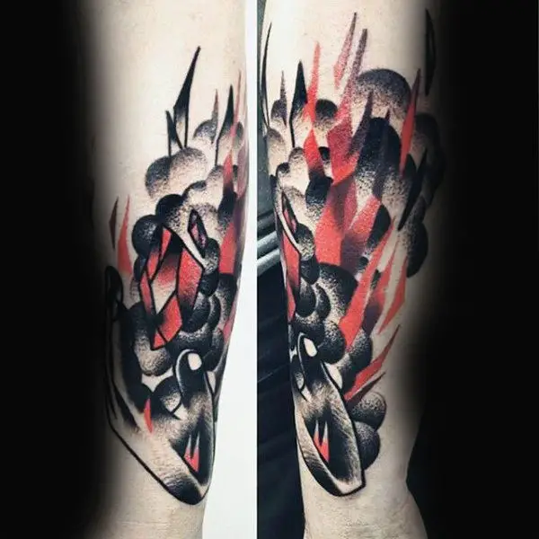 dotwork-abstract-mens-fire-forearm-tattoo