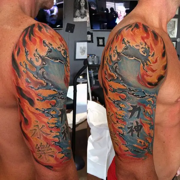 Update more than 84 fire and water tattoo designs latest  incdgdbentre