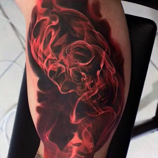 fire-skull-mens-awesome-arm-tattoos-with-red-ink