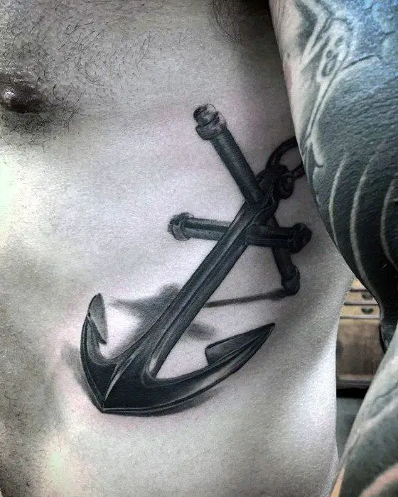 Leg Anchor Tattoo by SH TH