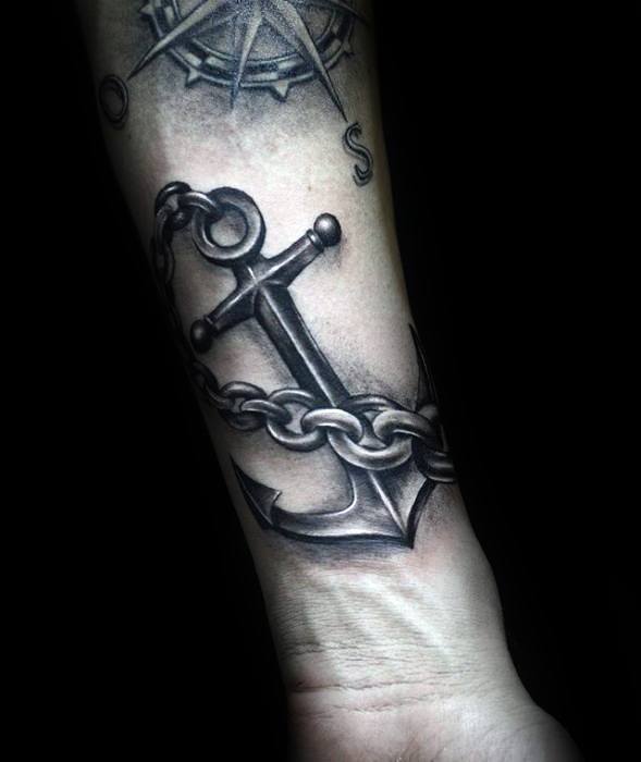 3d-white-and-grey-ink-guys-unique-anchor-wrist-tattoos