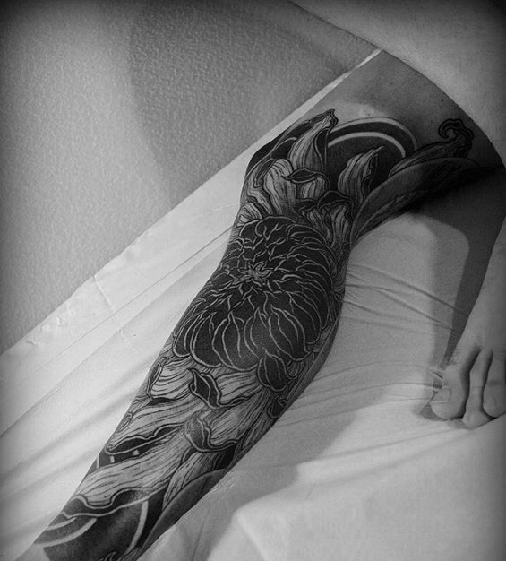 Black and Grey Flower Tattoos  Cloak and Dagger Tattoo London