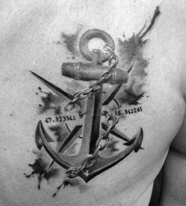 cool-watercolor-nautical-mens-unique-anchor-chest-tattoo