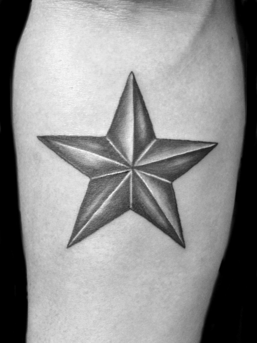 mens-black-and-grey-cool-inner-forearm-simple-star-tattoos