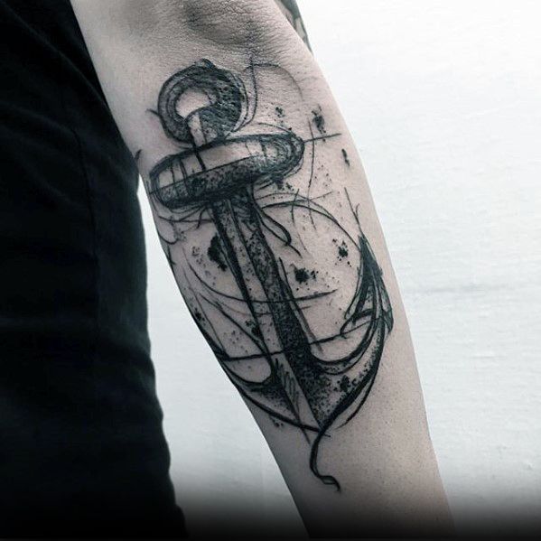 sketched-mens-outer-forearm-unique-anchor-tattoos