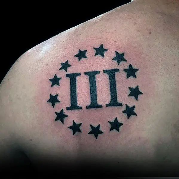 three-percenter-simple-star-mens-shoulder-tattoo