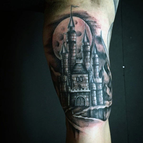 bicep-medieval-castle-bicep-tattoos-for-guys