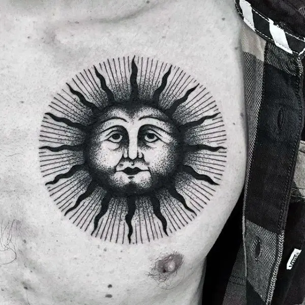chest-sun-beam-mens-tattoo