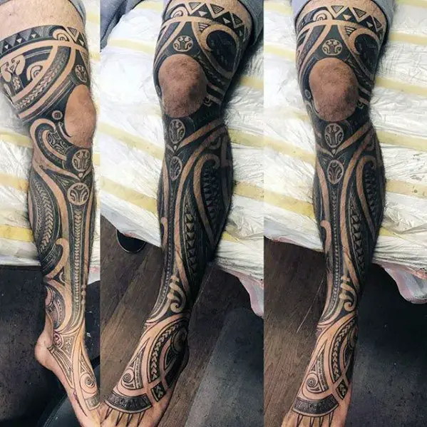 leg-sleeve-badass-tribal-guys-tattoo-designs