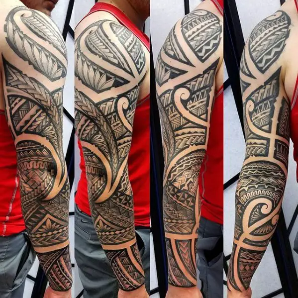 male-cool-badass-tribal-tattoo-ideas-full-arm-sleeve