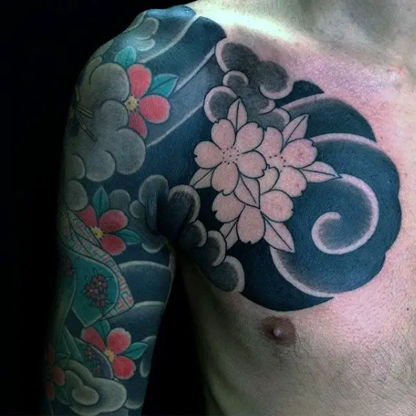 cool-floral-mens-japanese-tattoos