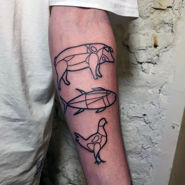 dark-black-outline-of-non-veg-culinary-tattoo