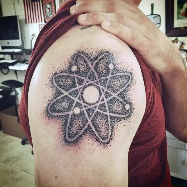 dotwork-molecule-mens-chemistry-upper-arm-tattoos