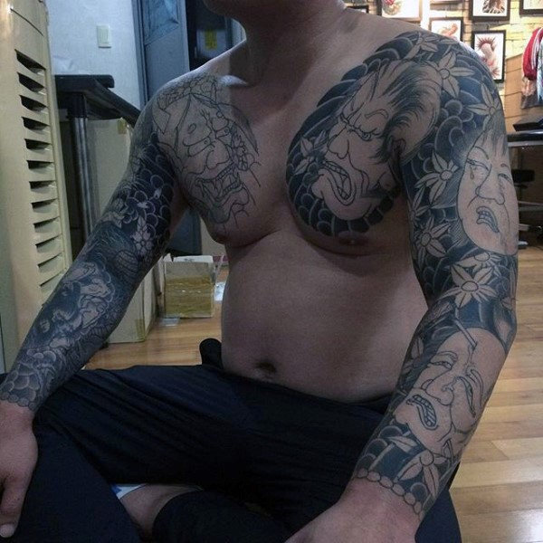 masculine-japanese-mens-tattoo-sleeve