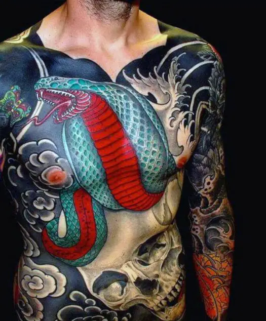 skull-snake-guys-japanese-tattoos