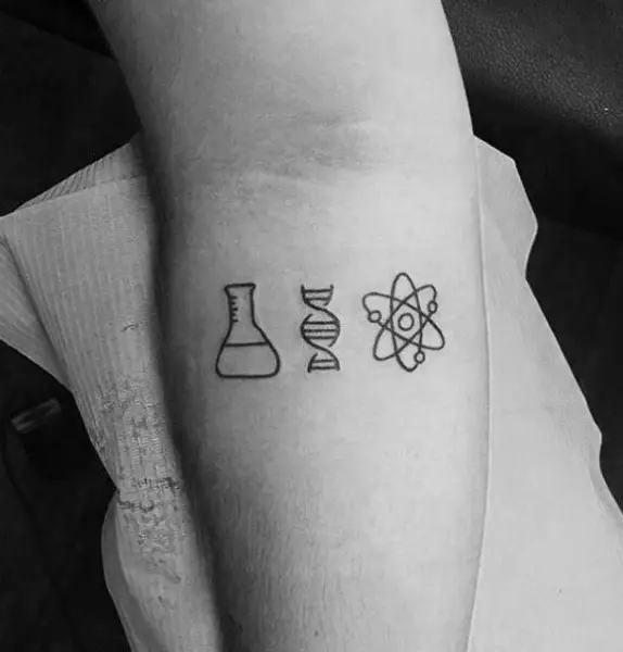 small-simple-chemistry-tattoos-for-men-with-beaker-dna-and-atom