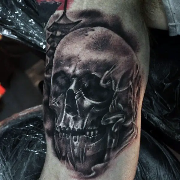 smoking-skull-tattoo-for-men
