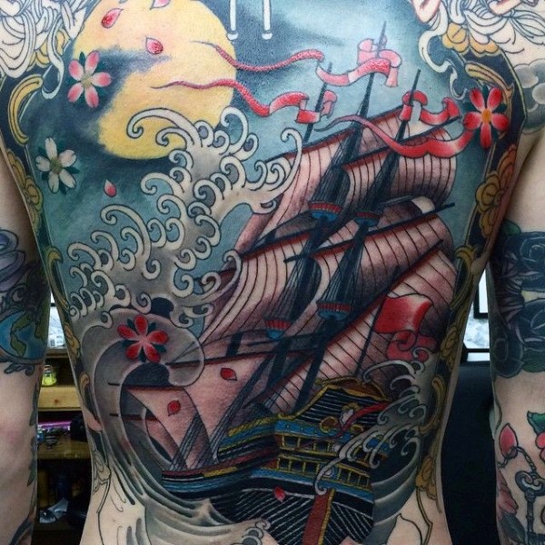 water-waves-japanese-mens-back-tattoo