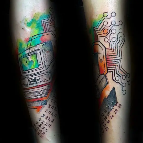 forearm-watercolor-computer-guys-tattoos