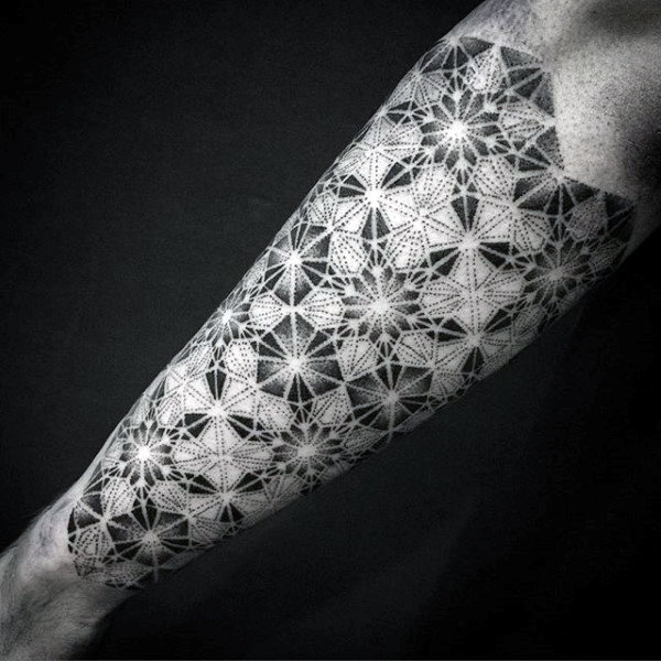 glorious-bright-starry-dotwork-tattoo-male-forearms